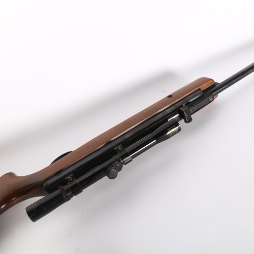 246 - A BSA .22 Super Sport air rifle, complete with a Webley red lens 4x20 scope, length 105cm (no case)