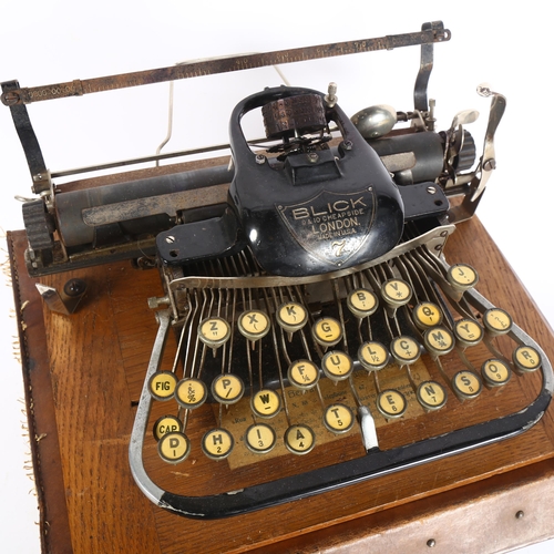 263 - An early 20th century Blick typewriter, in original fitted case