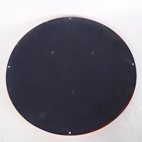 284 - A circular convex enamel sign 