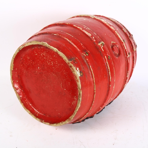 294 - WATNEYS - a red painted pressed card advertising barrel, height 32.5cm