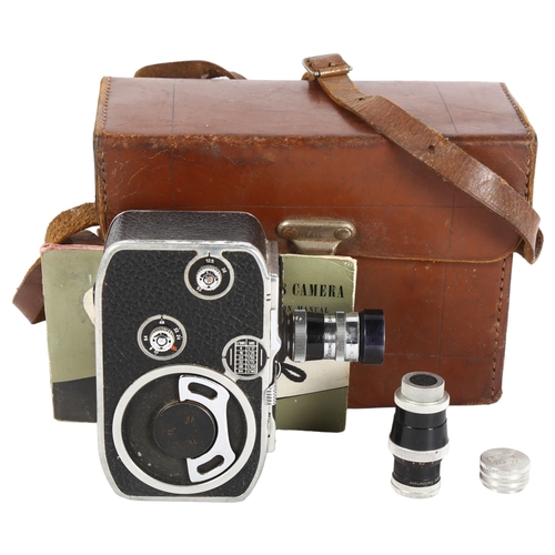 327 - A Bolex Paillard C8 cine camera, original case