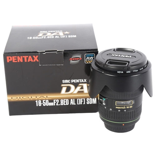 330 - A Pentax 16-50mm F2.ATD camera lens (works in auto focus but not manual focus), boxed