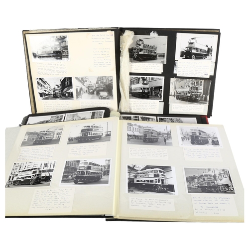 342 - 3 photograph albums, all relating to Hastings Trams and Trolley Buses, and some later photographs