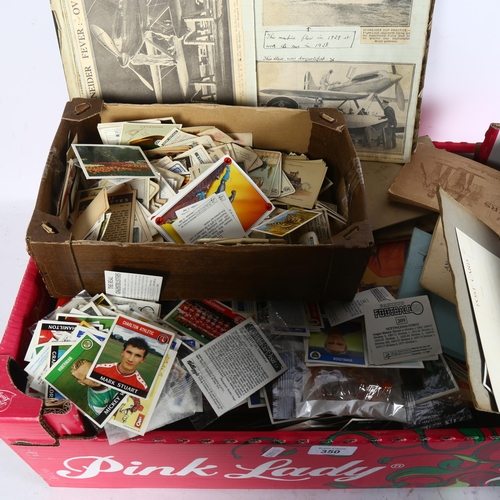 350 - 3 boxes of mixed ephemera, cigarette cards, tea cards, comics etc