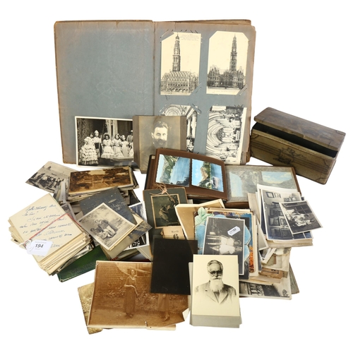 354 - Various photograph albums, postcards, and other ephemera