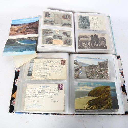 355 - 2 albums of mixed postcards, including topographical, Paris etc