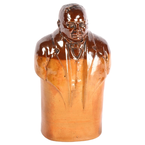 371 - A Doulton Lambeth salt glaze stoneware figural Lord Haldane spirit flask, registration no. 556613, h... 