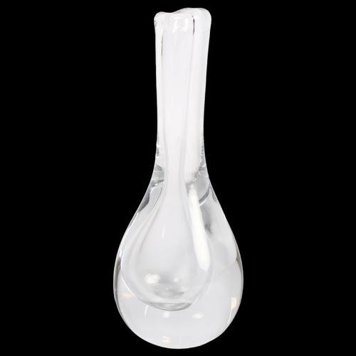 374 - KOSTA BODA - a Swedish clear Art glass teardrop vase, model no. 47800, signed Warff, height 21cm