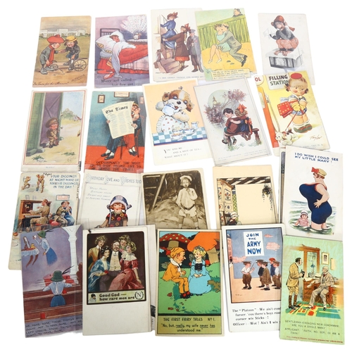 427 - 57 Vintage comical postcards