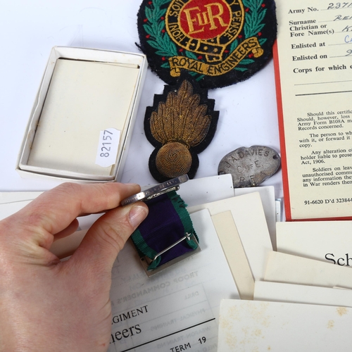 434 - An Elizabeth II General Service medal, and South Arabia bar to 23714404 Corporal K Reilly Royal Engi... 