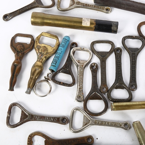 443 - A quantity of bottle openers, including Schweppes advertising