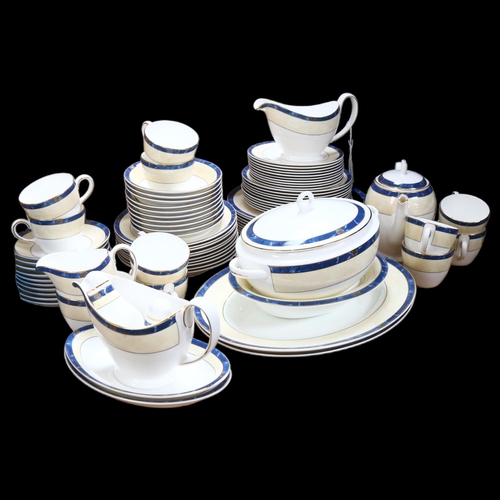 467 - WEDGWOOD ALEXANDRIA - a 10 setting dinner service, comprising 10 x dinner plates, side plates, soup ... 