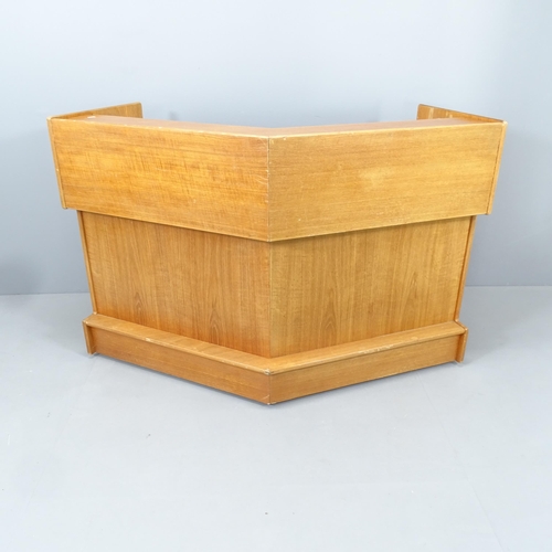 2272 - A mid-century teak portable bar on wheels. 104x91x70cm.