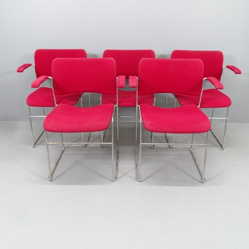 2273 - A set of five 40/4 style stacking chairs.