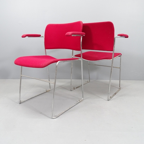 2273 - A set of five 40/4 style stacking chairs.