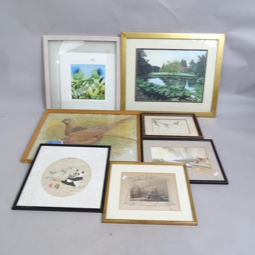 2824 - A quantity of various prints, pictures and watercolours, various subjects (11)