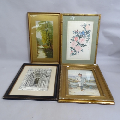 2824 - A quantity of various prints, pictures and watercolours, various subjects (11)