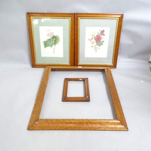 2846 - 4 various maple frames, largest 76cm x 70cm, rebate 64.5cm x 58.5cm, a pair of frames, 47cm x 57cm, ... 