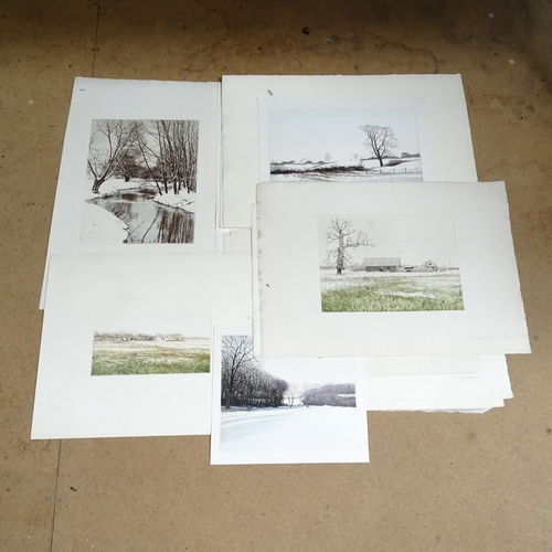 2871 - A folio of lithographs, various scenes, including artist's proofs, by Liz Shepherd dated June 1980, ... 