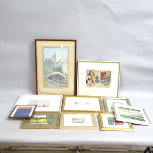 2920 - A large quantity of prints, watercolours and pictures (boxful)