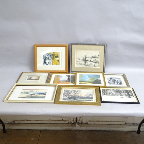 2920 - A large quantity of prints, watercolours and pictures (boxful)