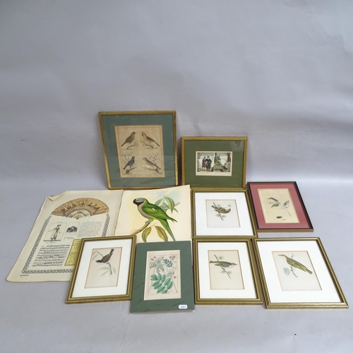 2927 - A large collection of botanical coloured prints, butterfly studies etc (boxful)