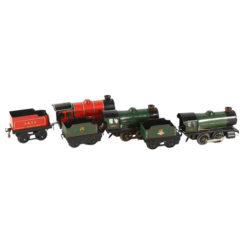 38 - HORNBY - a Hornby tinplate O gauge Type 20, 60985 locomotive with tender, and a second Hornby tinpla... 