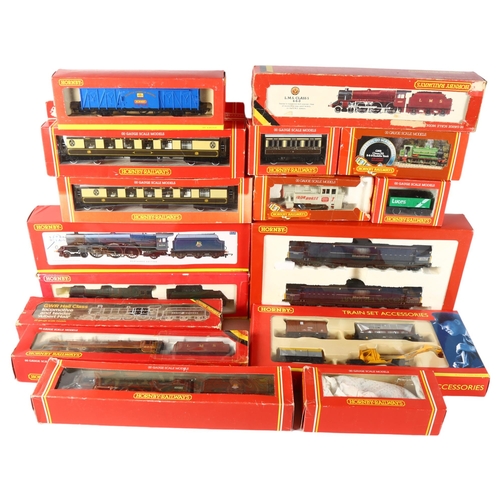 43 - HORNBY - a quantity of boxed OO gauge Hornby Railway locomotives, coaches, wagons, including model n... 