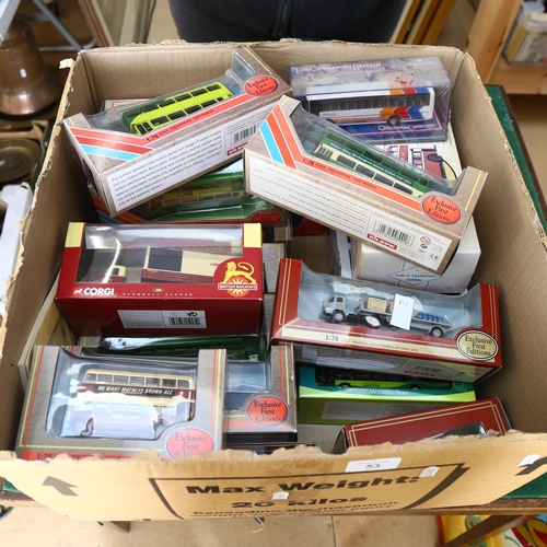 53 - A large quantity of diecast vehicles, in original boxes or display cases, including many Corgi, The ... 