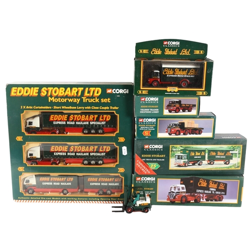 76 - CORGI CLASSICS, EDDIE STOBART - a quantity of Eddie Stobart related diecast vehicles, including set ... 