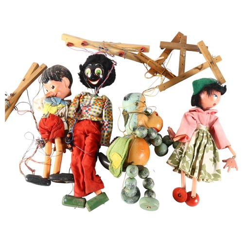 83 - PELHAM PUPPETS - a group of 4 Pelham Puppets, loose without boxes, including Pinocchio, a baby drago... 