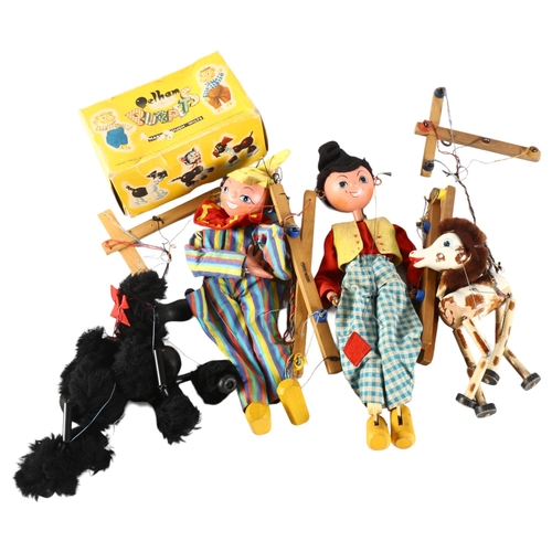 84 - PELHAM PUPPETS - a group of 4 Pelham Puppets, to include a Dutch boy, a clown, a small horse, and a ... 