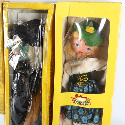 87 - PELHAM PUPPETS - a group of 3 boxed Pelham Puppets, including Mitzi, Pelham witch, and 1 other