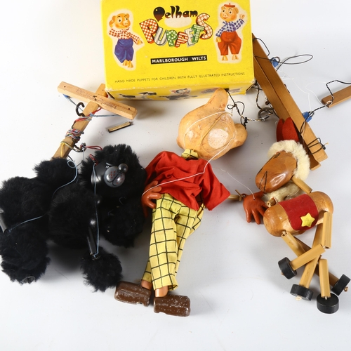 88 - PELHAM PUPPETS - a group of 3 Pelham Puppets, to included an unboxed Rupert The Bear, a boxed Poodle... 