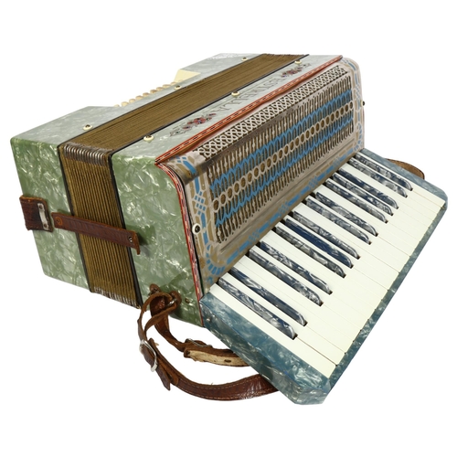 500 - ESTRELLA - Estrella piano accordion, with associated leather strap