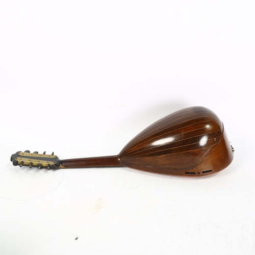 506 - An 1896 Italian rosewood mandolin, by Cav. Giovanni de Maglio e Figlio, Napoli, label to interior, w... 