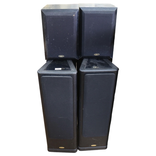 508 - TANNOY - a group of 4 Tannoy model no. 633 floor standing speakers, height 75cm, speaker serial nos.... 