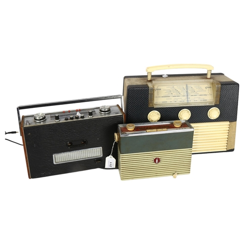 511 - A Bush Vintage radio, a Roberts R606-MB Vintage radio, and a Vidor Vintage radio (3)