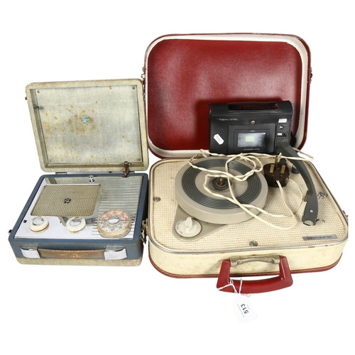 513 - A Vintage Westminster portable turntable, a Vintage PYE portable radio, and 1 other (3)