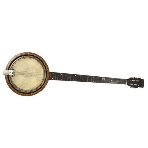 518 - THE JETEL - a 5-string walnut-cased banjo, banjo length 94cm