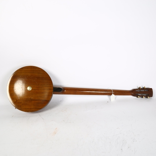 518 - THE JETEL - a 5-string walnut-cased banjo, banjo length 94cm