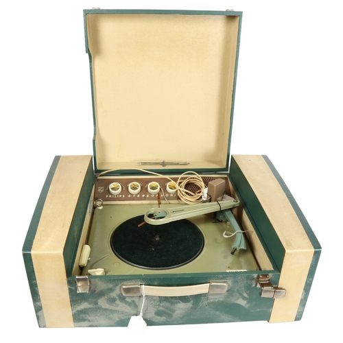 524 - PHILIPS - a stereophonic portable record player, with detachable speaker