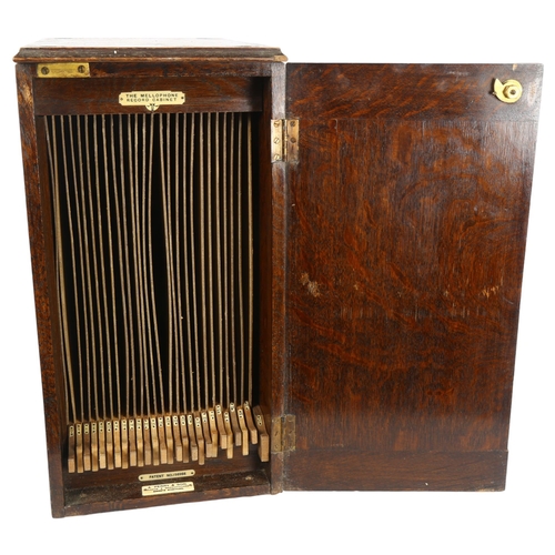 525 - THE MELLOPHONE RECORD CABINET - a Vintage record cabinet, plaque inside states A. Perry & Son, Piano... 