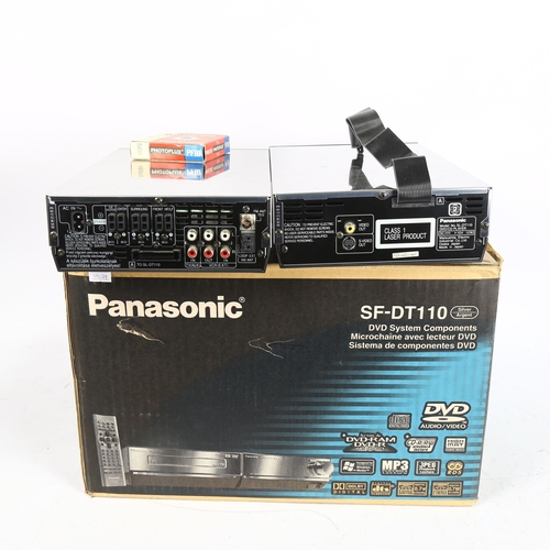 526 - A Panasonic SF-DT110 DVD component system, with DVD player and AV control tuner/amp with remote cont... 