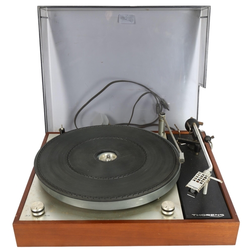 530 - A boxed Thorens TD150 MKII turntable with Sure M75 EJM MKII cartridge and boxed perspex lid