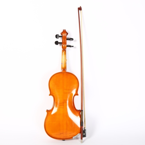 532 - ANDREAS ZELLER - a 4-string violin, with maker's label to the inside detailing that the violin was m... 