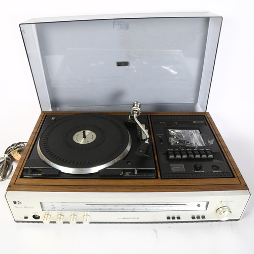 540 - PYE - a Silver Machine stereo music system, turntable and cassette player, with associated speakers,... 