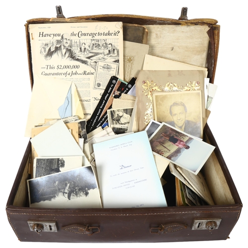 572 - A suitcase full of Vintage photographs and ephemera, many family pictures, some local interest, a qu... 