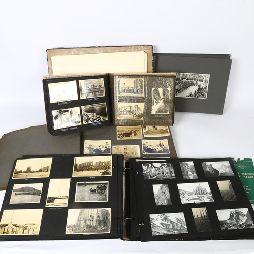 574 - A quantity of Vintage photograph albums, including an Egyptian style decorated album, with various N... 