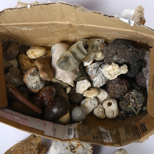 579 - Boxful of minerals, stones etc